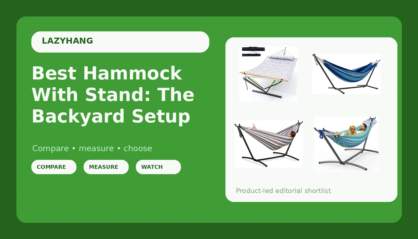 Best Hammock With Stand: The Backyard Setup - LazyHang review with measurements and honest opinion