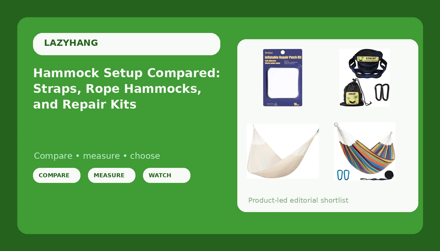 Hammock Setup Compared: Straps, Rope Hammocks, and Repair Kits