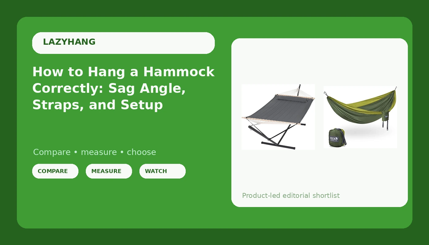 How to Hang a Hammock Correctly: Sag Angle, Straps, and Setup