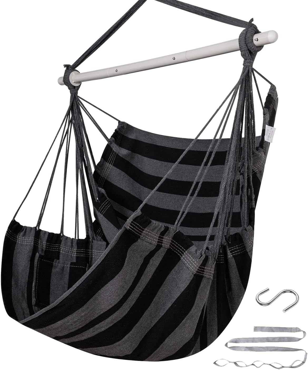 ADVOKAIR Hammock Chair Swing 500lbs Steel Bar Multi-Size Bedroom and Porch