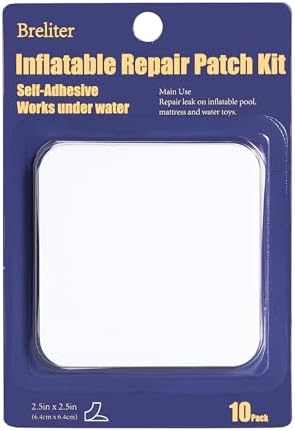 Breliter Inflatable Patch Repair Kit, Waterproof TPU Pool Repair Tape, 10 Packs of 2.5in x 2.5in